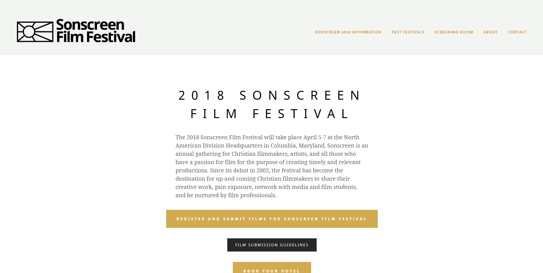 Sonscreen Original Website